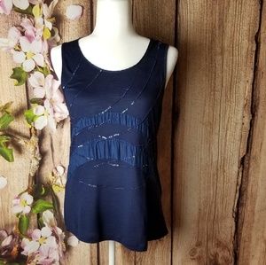 By Chico's navy blue sleeveless top size 0
